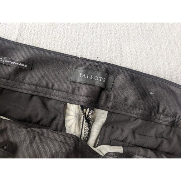 Women's Talbots Hampshire Ankle Pants Size 10 Straight Leg Mid Rise Crop Flower - Picture 3 of 5